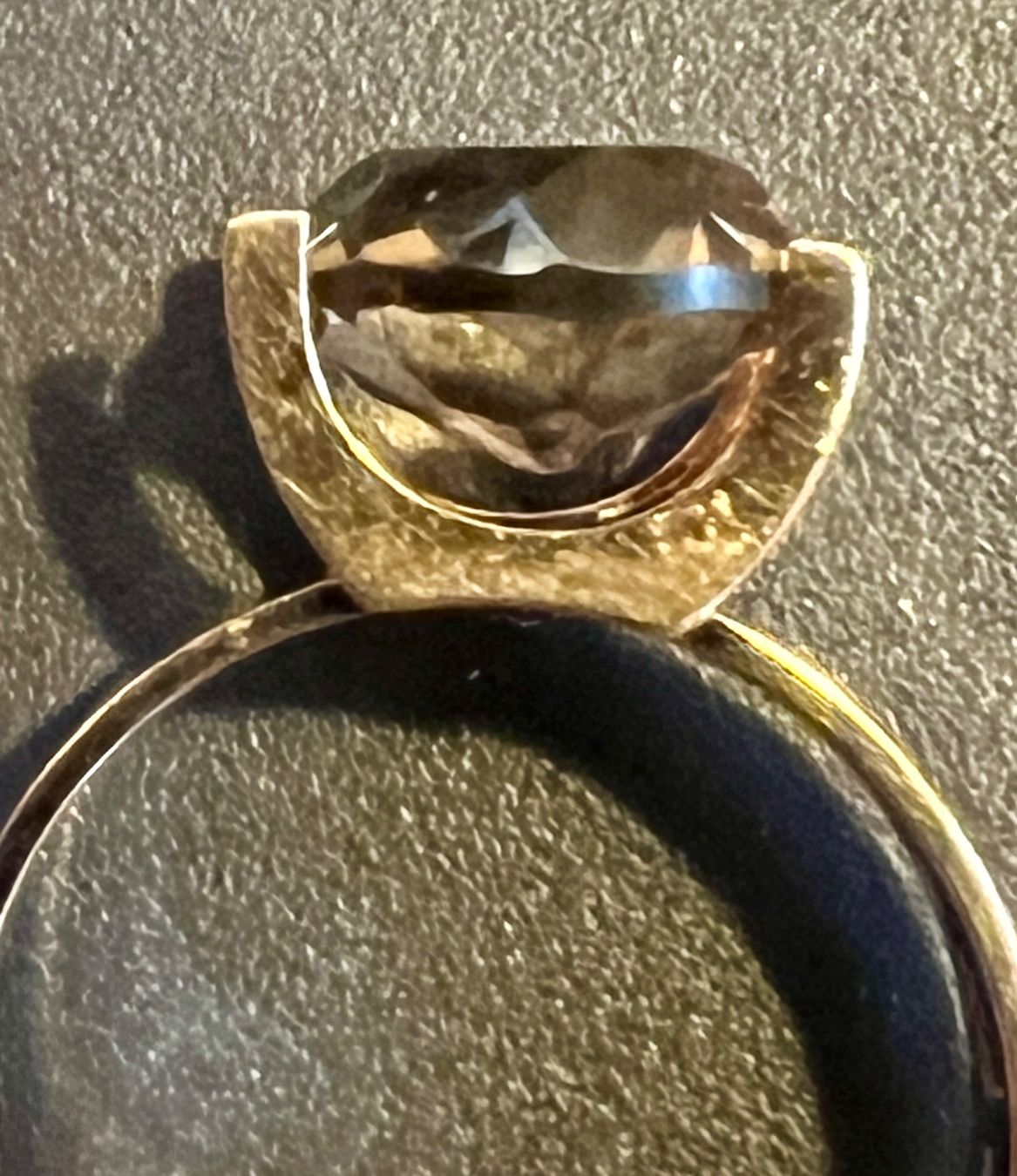 Anelli: Gold-Ring 14K mit Rauchquarz – Usato da Chur venduto da Penting1935