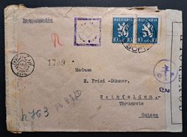 Zwei Zensurbriefe Bulgarien nach Weinfelden 1945