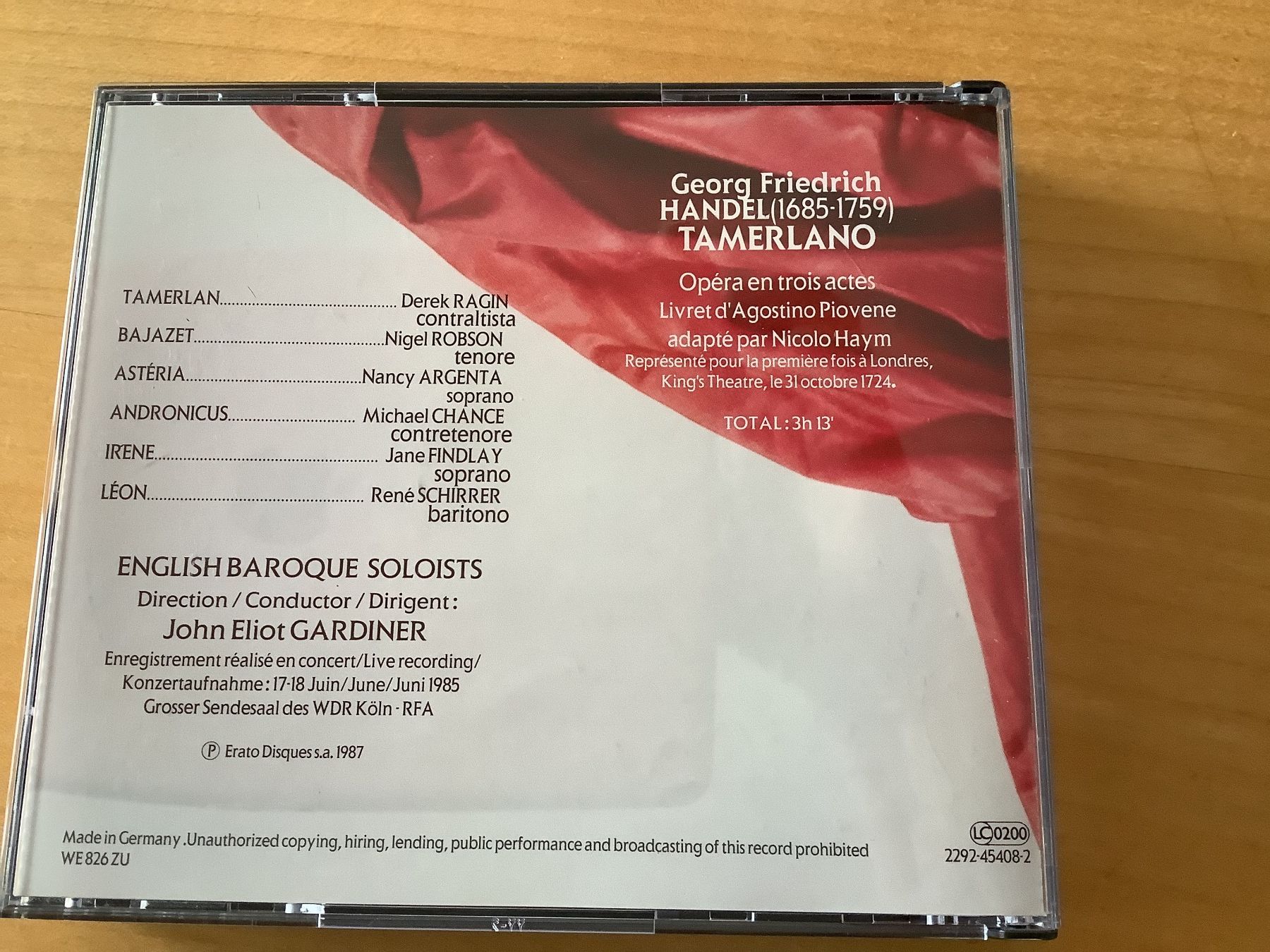CD: Handel Tamerlano – Usato da Zürich venduto da airyfairy 1