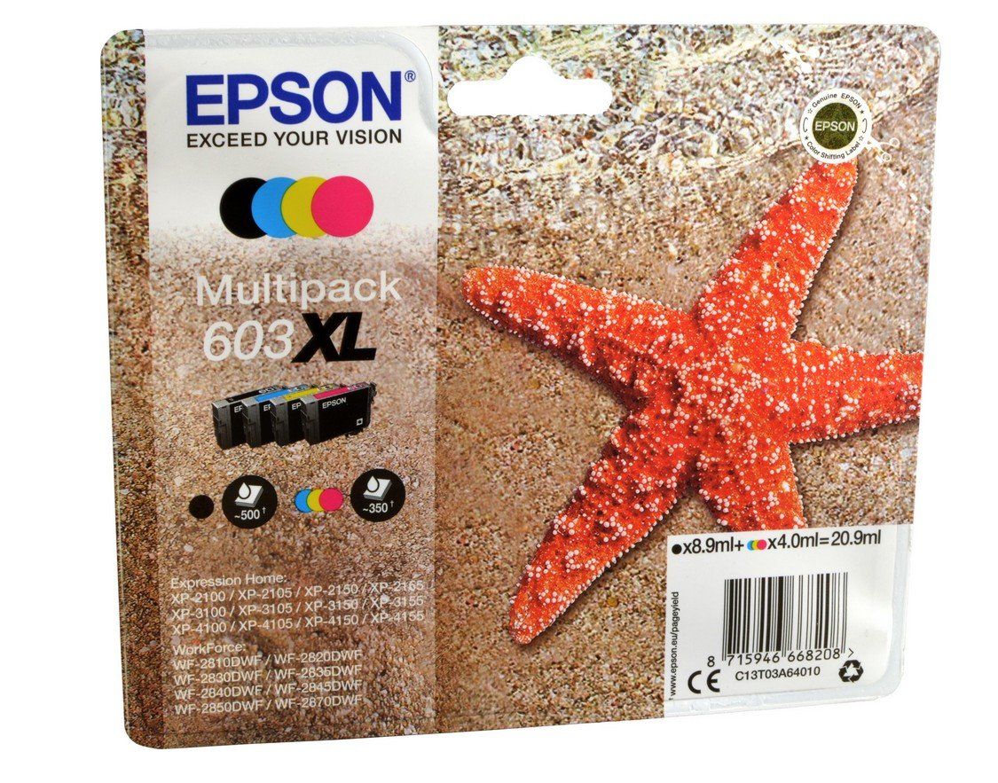 Epson Cartucce per stampanti & toner: Epson Expression Home XP-2100, WF-2810 Multipack, 603XL – Nuovo e nell'imballaggio originale da Glattbrugg venduto da copytron 1