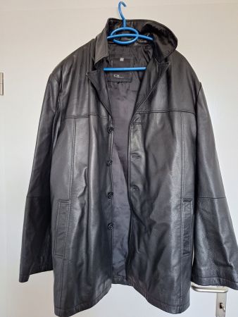 Schwarze Herren Lederjacke