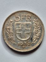 Schweizer 5 Franken 1952 - selten! - Aufl. 155'000 Stk. TOP