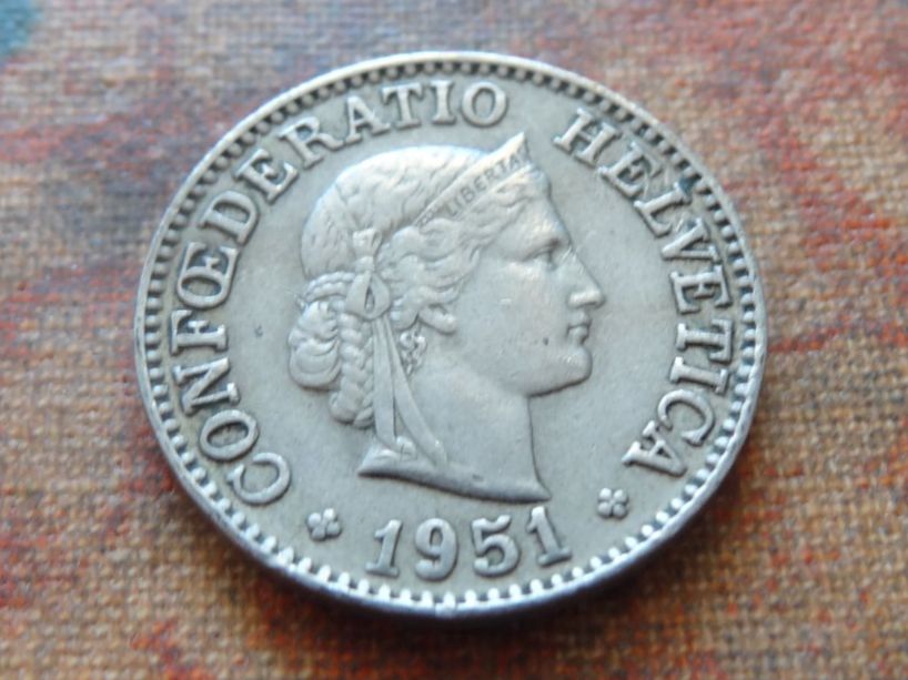 Tutti le monete: 10 Rp. 1951 – Usato da Romanel-sur-Lausanne venduto da Swift13