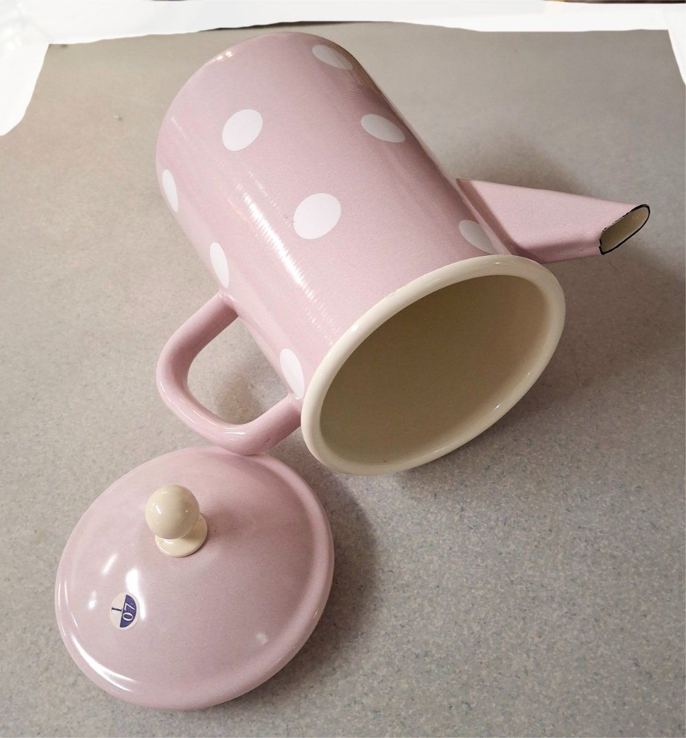 Teiere: Kaffeekrug / Kaffeekanne mit Deckel, Emaille, neu – Usato da Weggis venduto da Mylemontree 1
