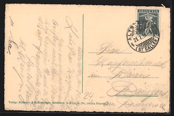 Ansichtskarten: AK Altstätten, Blick in die Marktgasse – Gebraucht aus Berlin von bartko-reher 1