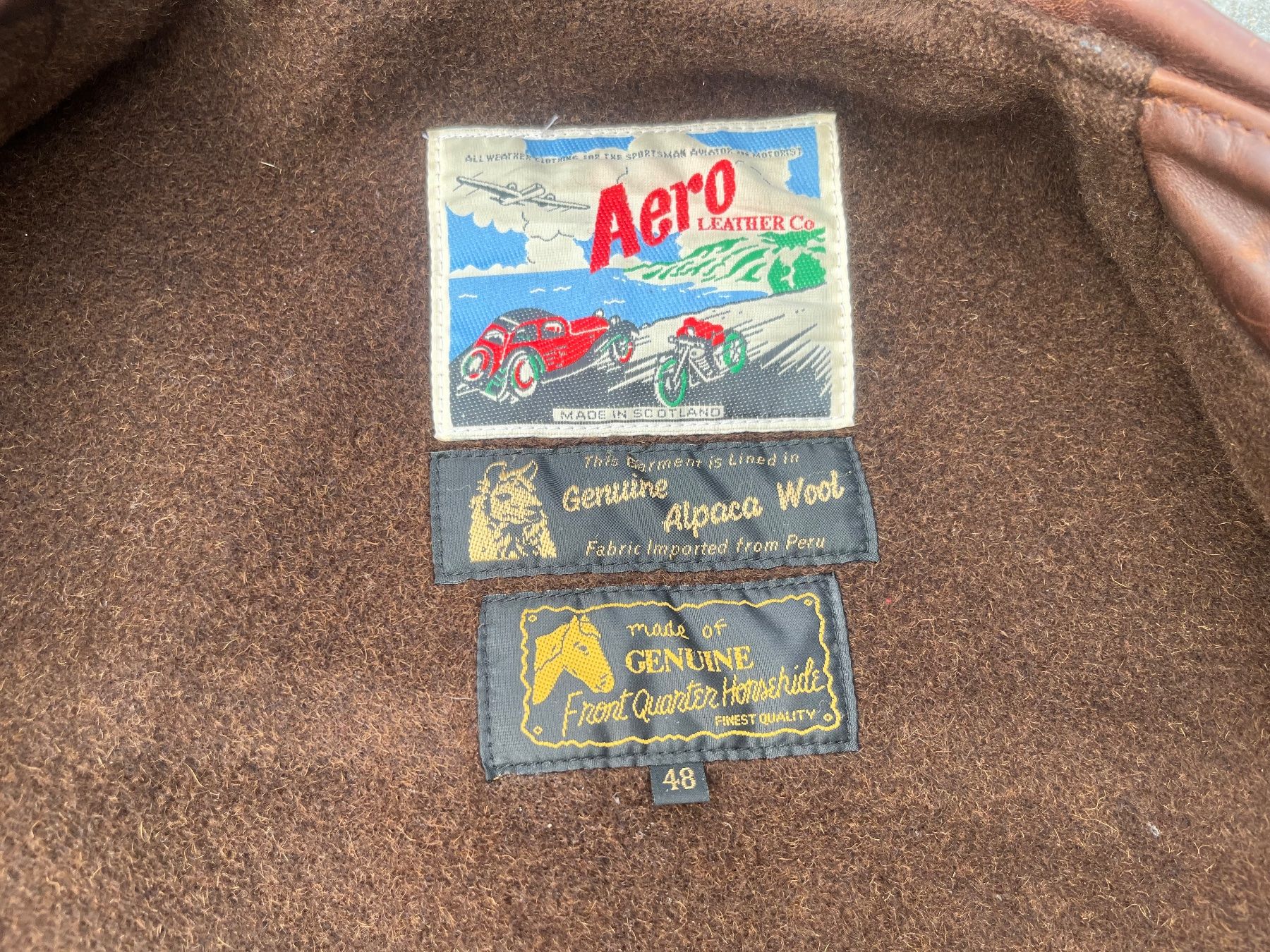Giacche: Aero Leather Lederjacke Vintage Oldtimer Pferdeleder – Usato da Bottmingen venduto da Puffsack 3