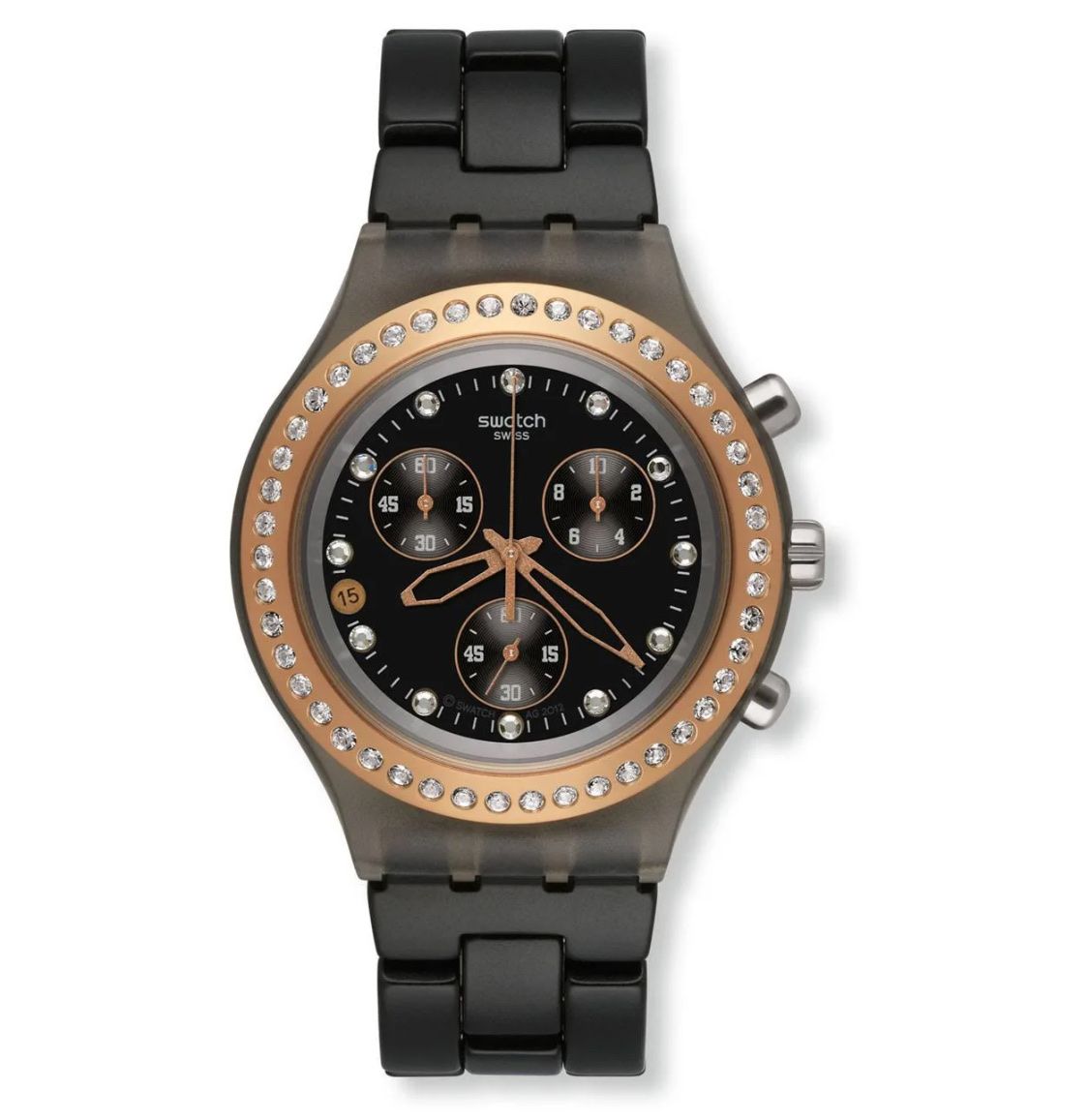 Swatch Orologi: Swatch Irony Diaphane Full-Blooded Stoneheart Black Chrono – Nuovo (secondo la descrizione) da Biel/Bienne venduto da heureuxsansrien