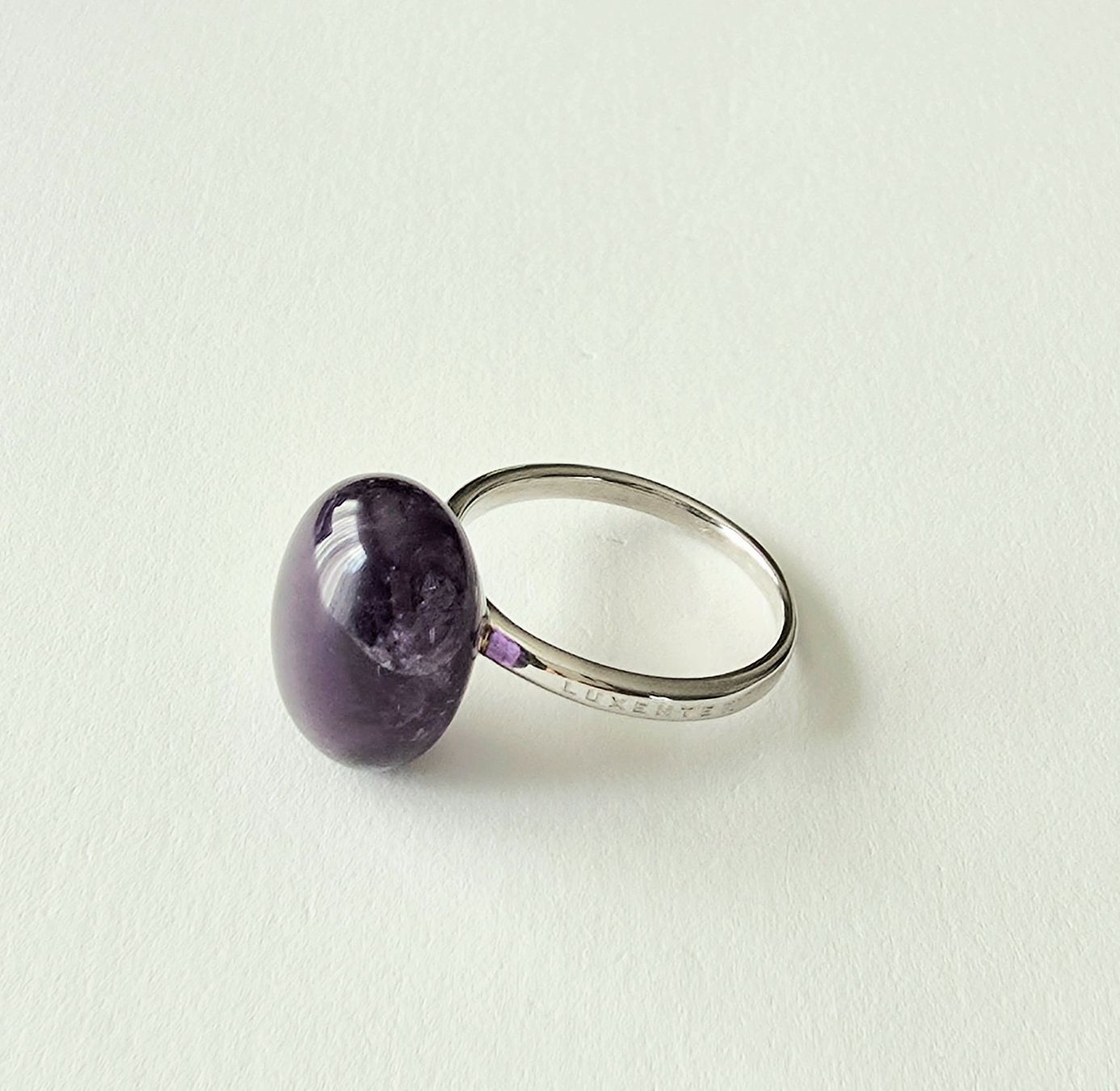 Anelli: Moderner Cabochon Natur-Amethyst Silberring 925 - Neu – Nuovo e nell'imballaggio originale da Uetikon am See venduto da Coralreef 4