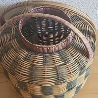 Corbeille vintage en osier, idéale pour vos récoltes!