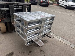 neue Stahlflachpalette, L800xB500xH130mm, verzinkt