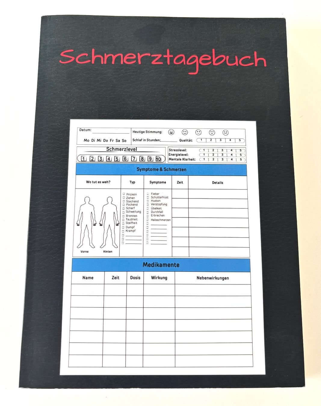 Libri: Schmerz- Gesundheitstagebuch - NEU – Nuovo (secondo la descrizione) da Bottmingen venduto da marktplatz-buecher