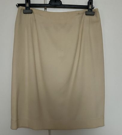 Jupe laine vintage Alberta Ferretti  blanc cassé, T/38 (M)