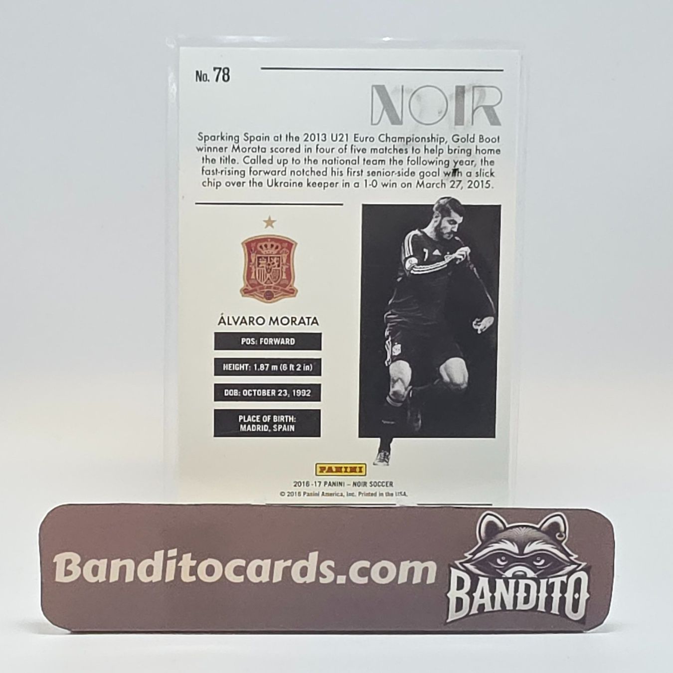 Panini Carte collezionabili: Panini Noir Alvaro Morata /75 spanien galatasaray – Usato da Liebefeld venduto da Banditocards 1
