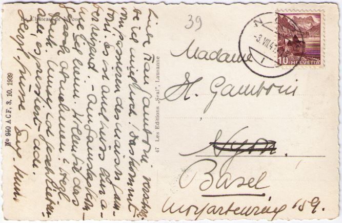 Cartoline postali: Nyon - Chàteau – Usato da Binningen venduto da Mountainrider 1