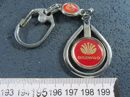 Daewoo Auto Logo SCHLÜSSELANHÄNGER BEIDSEITIG SILBRIG
