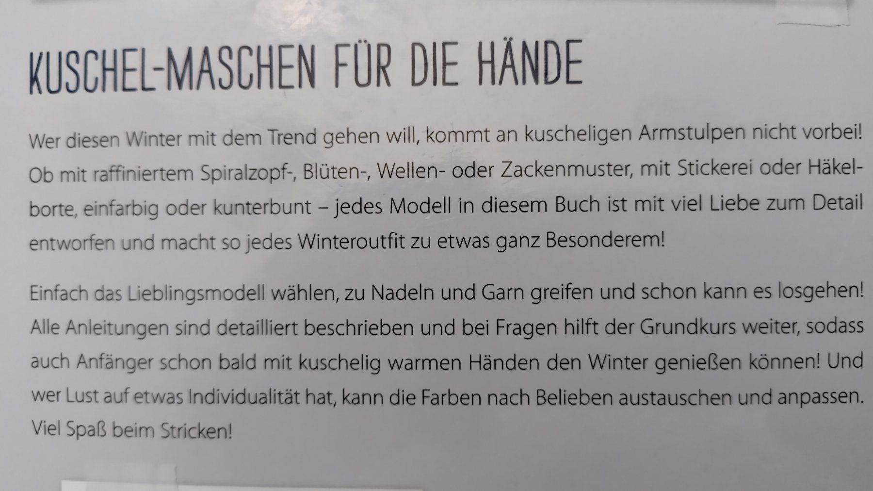 Bücher: Strickbuch - Armstulpen / Kuschelige Designs / Buch 2018 – Gebraucht aus Bellach von JingleJerry 7