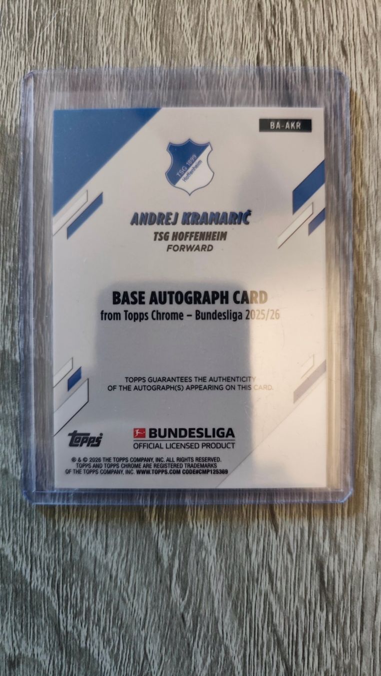 Topps Carte collezionabili: Topps Chrome 25/26 Andrej Kramaric /75 mit Autogramm – Usato da St. Gallen venduto da RudyundFloydCards 1