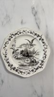 Assiette Antique Victorian Brown-Westhead Moore & Co Fables