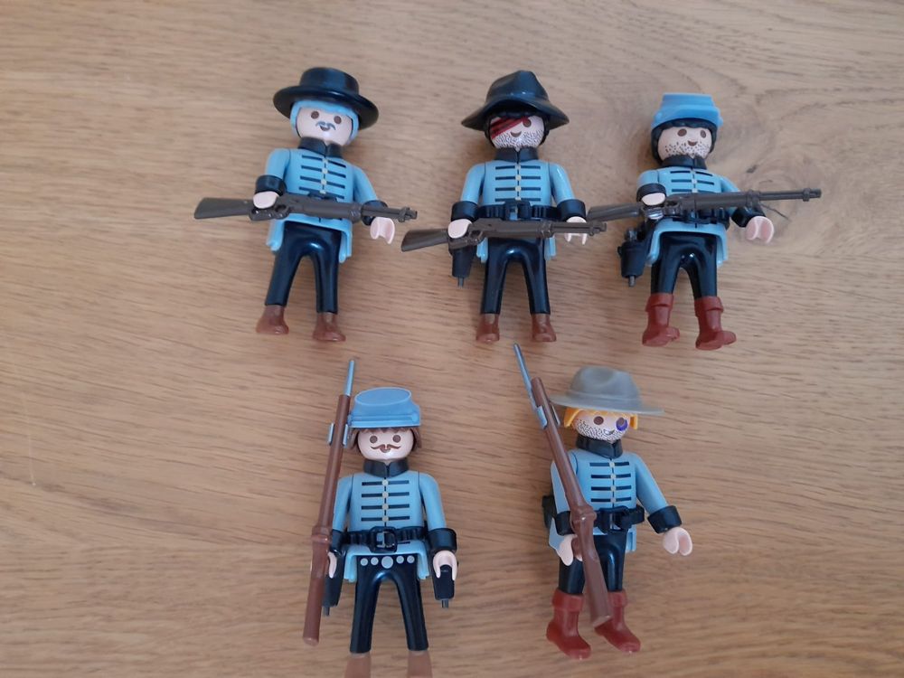 PLAYMOBIL 6276 3 Konföderierte Südstaatler - Spielzeug Figuren Set
