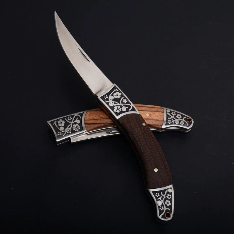 Coltelli tascabile: 2 Stück coole Sackmesser inkl. Stoffscheide (hell+dunkel) – Nuovo (secondo la descrizione) da Tumegl/Tomils venduto da Steinschleuder-Shop 3