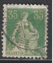 Alle Briefmarken: Helvetia mit Schwert 1908 – Gebraucht aus Castiel von mc2017 3