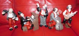 5 Gilde Clown Musiker   H bis 21 cm