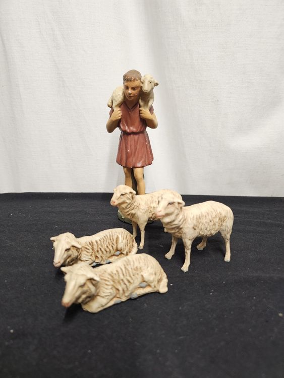 6 Miniatur Schaf Figuren Aus Harz - Deko Für Mooslandschaften & Garten