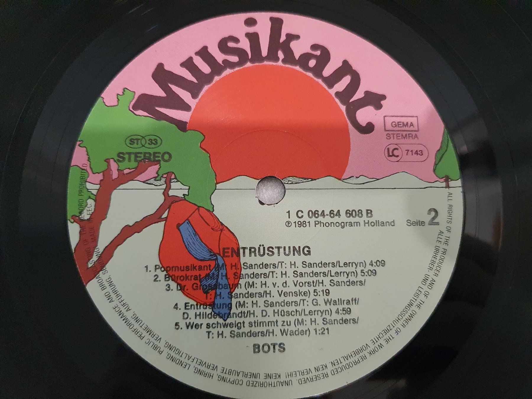 Dischi in vinile: Bots – Entrüstung – Usato da Uster venduto da Vinyl-Leidenschaft 5