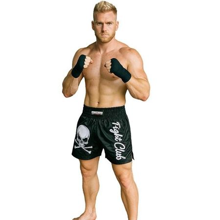 FIGHTERS - Muay Thai Short / Fight Club / Schwarz / XS - XXL
