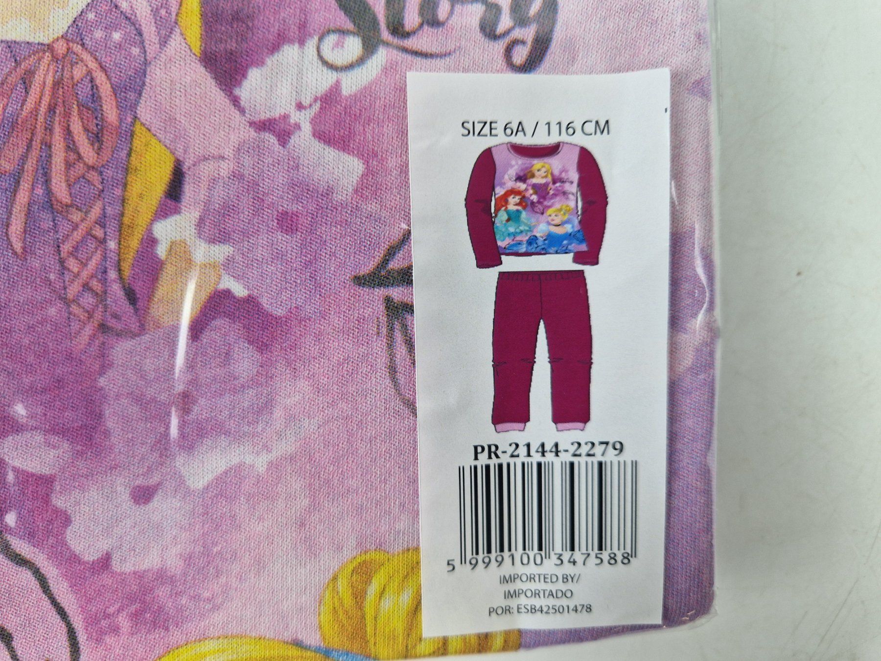 Disney Pigiama & Simili: DISNEY PRINCESS Mädchen Pyjama pink, 6 J. – Nuovo (secondo la descrizione) da Muhen venduto da Restwert_Muhen 1