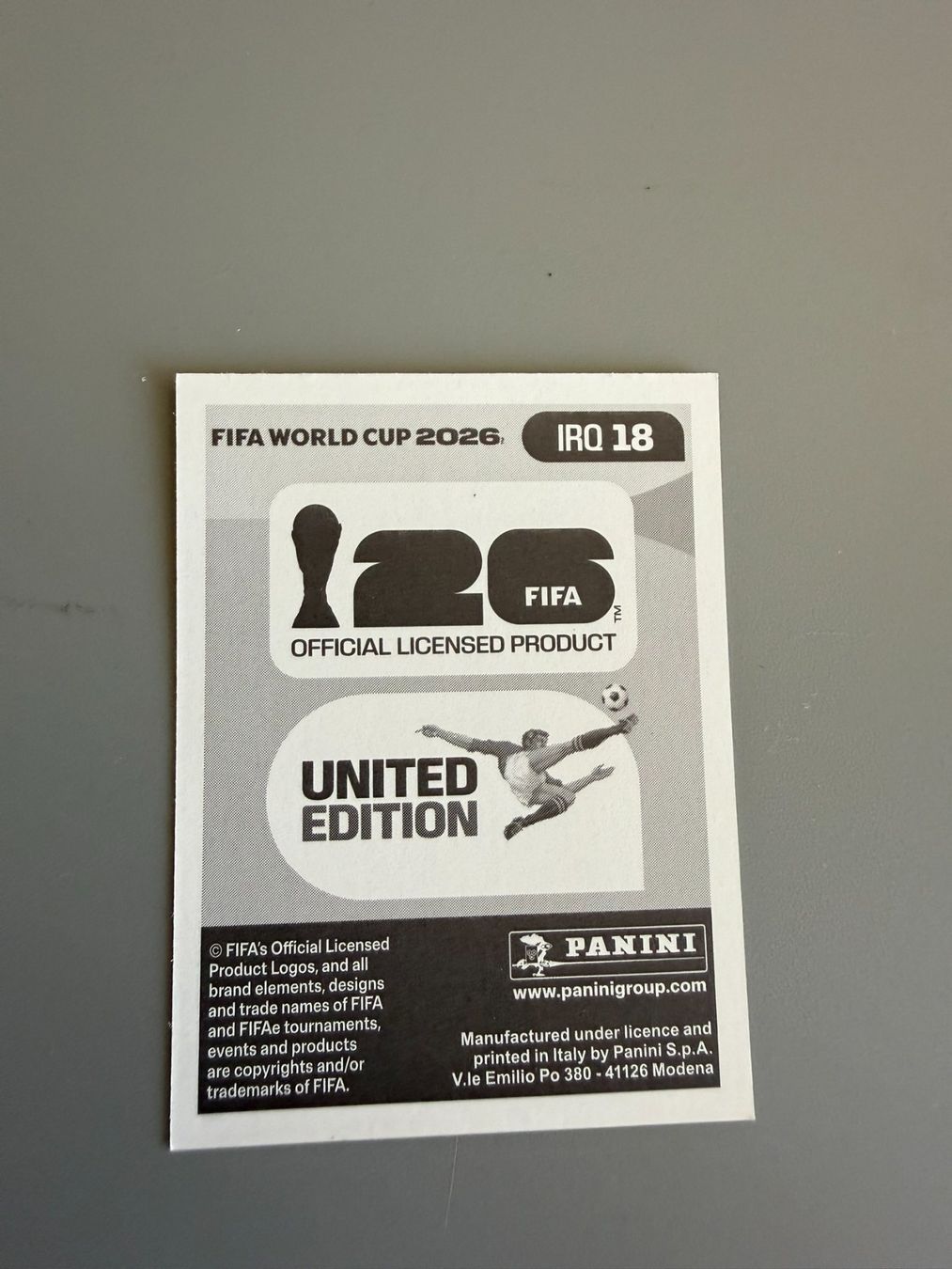 Panini Carte collezionabili: Panini Ali Al-Hamadi IRQ18 – Usato da Liebefeld venduto da Ronaldo-1996 1