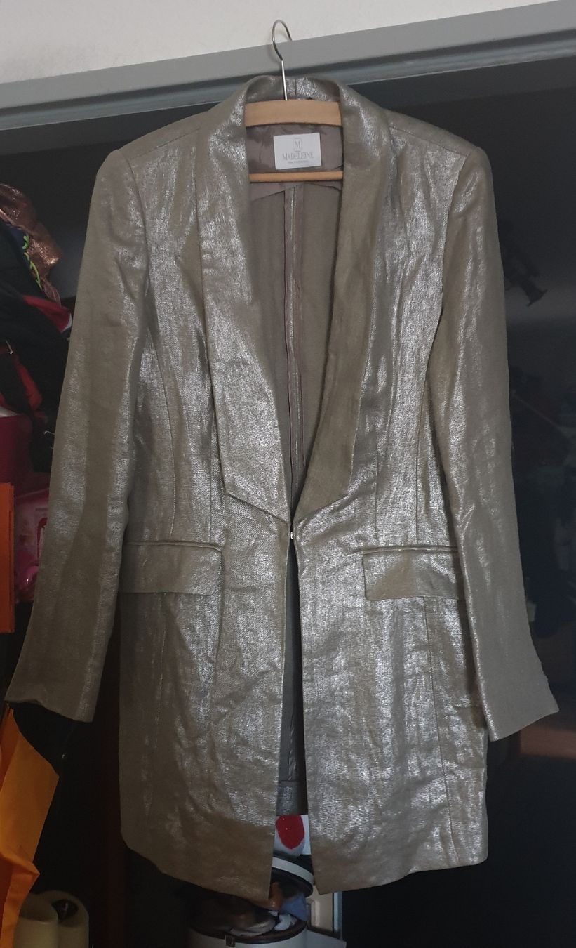 Madeleine Giacche: Madeleine Leinen-Glanz-Blazer Gr. 36 – Nuovo (secondo la descrizione) da Frenkendorf venduto da Moon111