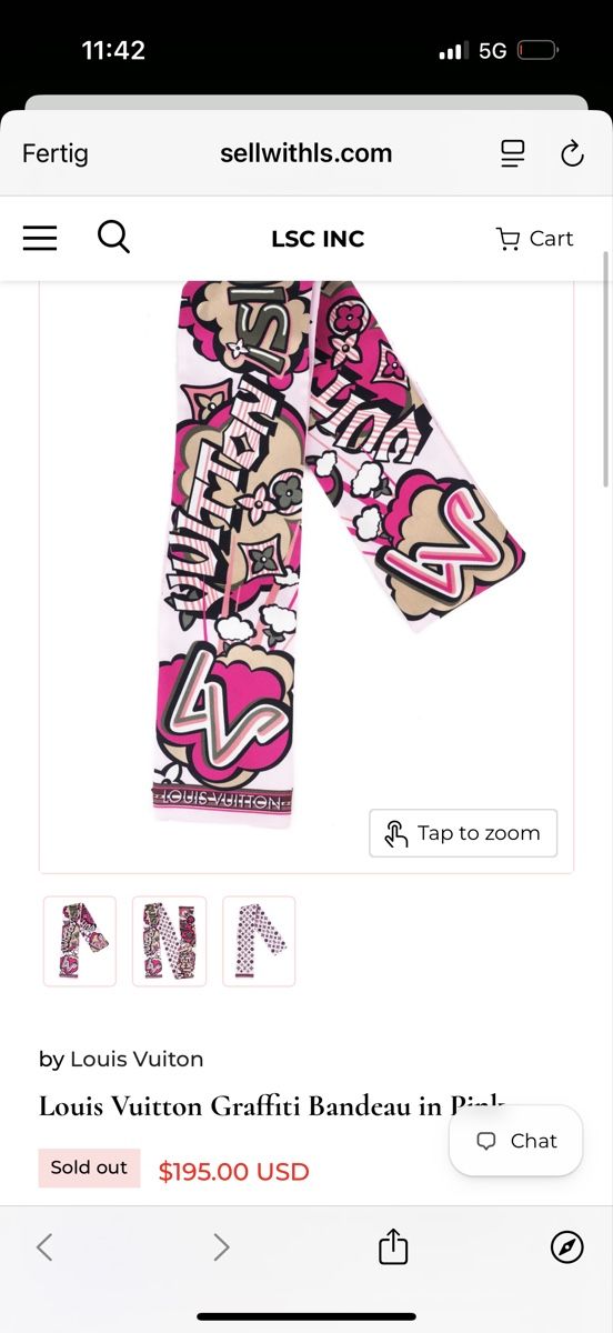 Louis Vuitton Foulards, Tücher & Schals: Louis Vuitton Graffiti Bandeau Pink / Monogramm – Gebraucht aus Hagenbuch ZH von PascalSahli 2