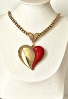 Red Heart Necklace made of gold-plated steel.