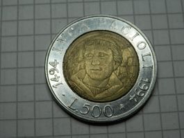 Italien 500 Lire, 1994 500. Geburtstag von Luca Pacioli