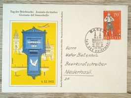 TR54 Enveloppe + Timbre Suisse 1955