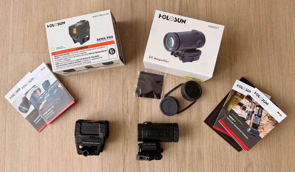 Holosun AEMS PRO X2 RD + Holosun HM3XT Magnifier – Top Zusta (Gebraucht ...