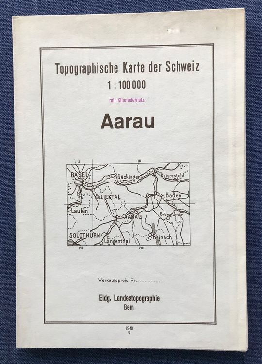 5 Topogr.Karten: Zürich + Aarau je 1936+1948,  Luzern 1944 8