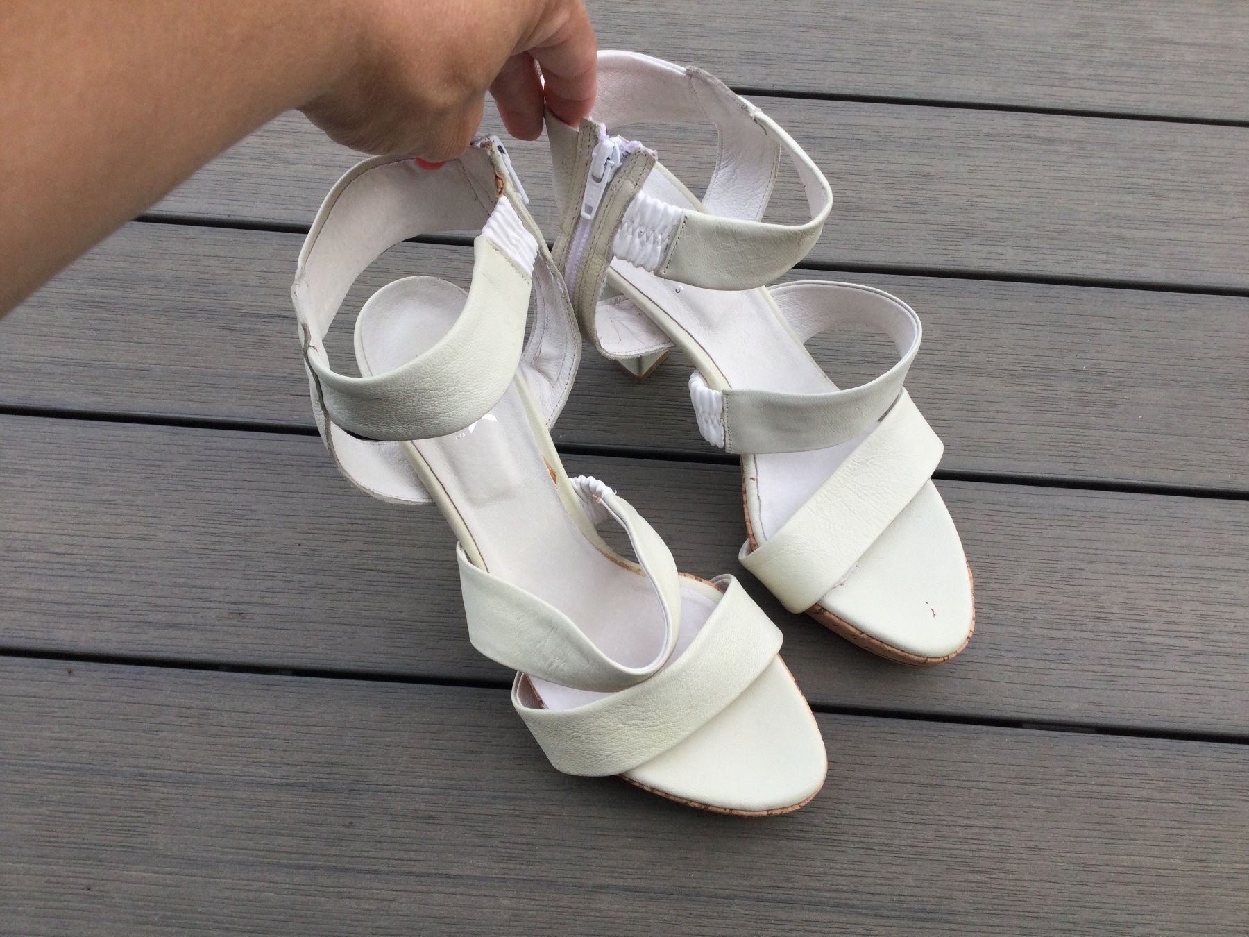 Max Mara Damenschuhe: Sandalettes compensées écru CUIR Max Mara NEUF – Neu und originalverpackt aus Agiez von chouchanelle 2