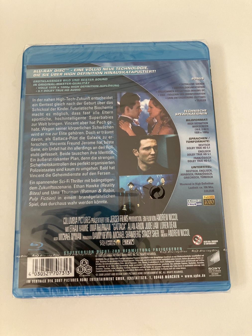 Tutti i DVDs: Gattaca (Blu-ray) Hawke, Thurman - Neuware – Nuovo e nell'imballaggio originale da Arbon venduto da Sugofresser 1