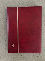 Briefmarken-Blockalbum, rot, 32 Seiten schwarz gut erhalten