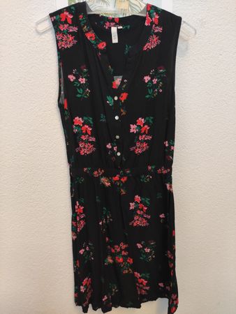 Kleid Blumen schwarz S. Oliver, Gr. XS / 34, Top Zustand