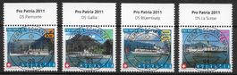 2011: Pro Patria Serie Nr.B313-316 mit ET-Vollstempel