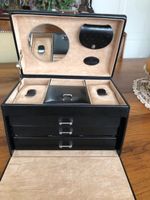 Schmuckkästchen Leder schwarz mit Schloss