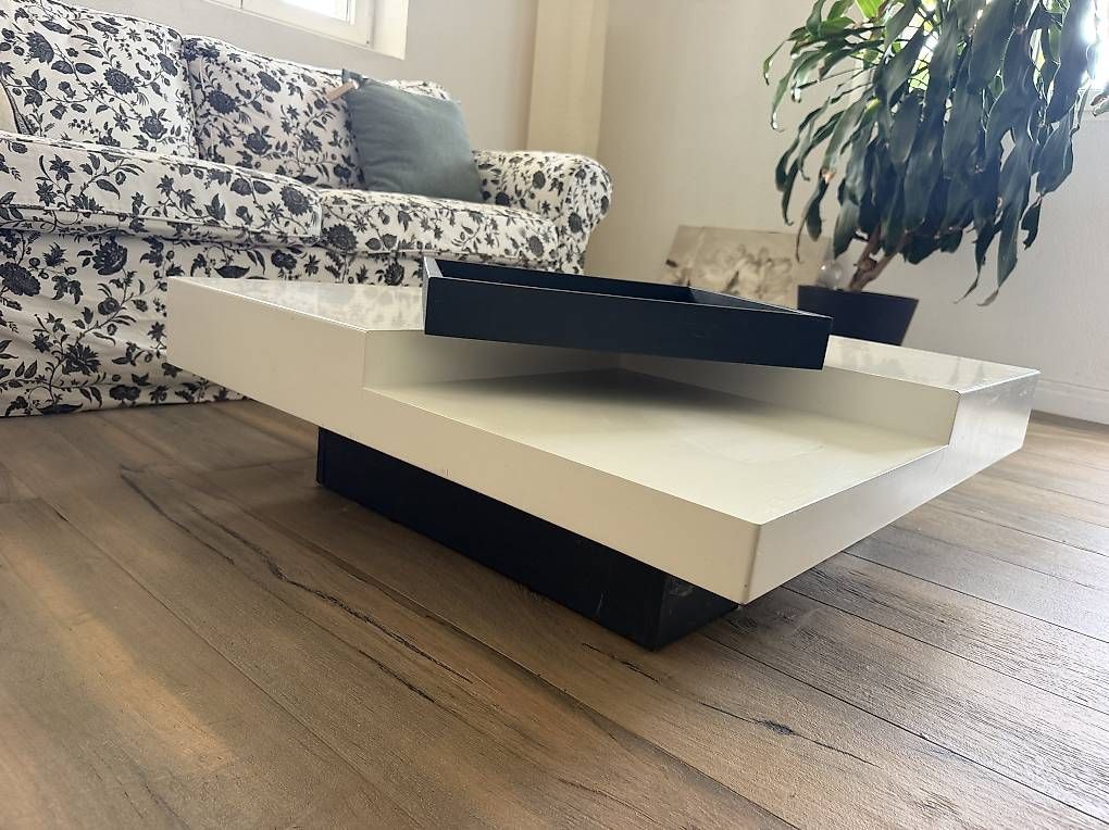 Tavoli: Table basse carrée design gris/blanc – Usato da Epalinges venduto da flo_7p8m 3