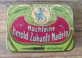 Antike Blechdose Grammophonnadeln Herold