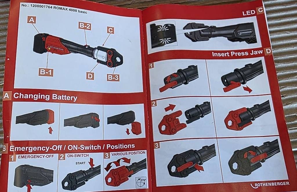 Rothenberger Tutte le macchine: 18V Akku Pressmaschinen – Nuovo e nell'imballaggio originale da Rothenburg venduto da Reziser 4