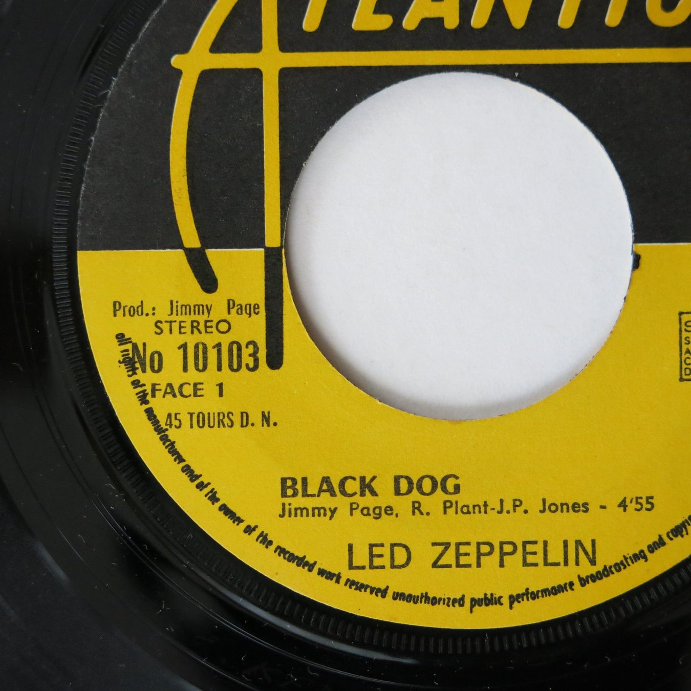 Dischi in vinile: Vinyl-Single 7" Led Zeppelin Black Dog – Usato da Bözen venduto da Keramik22 5