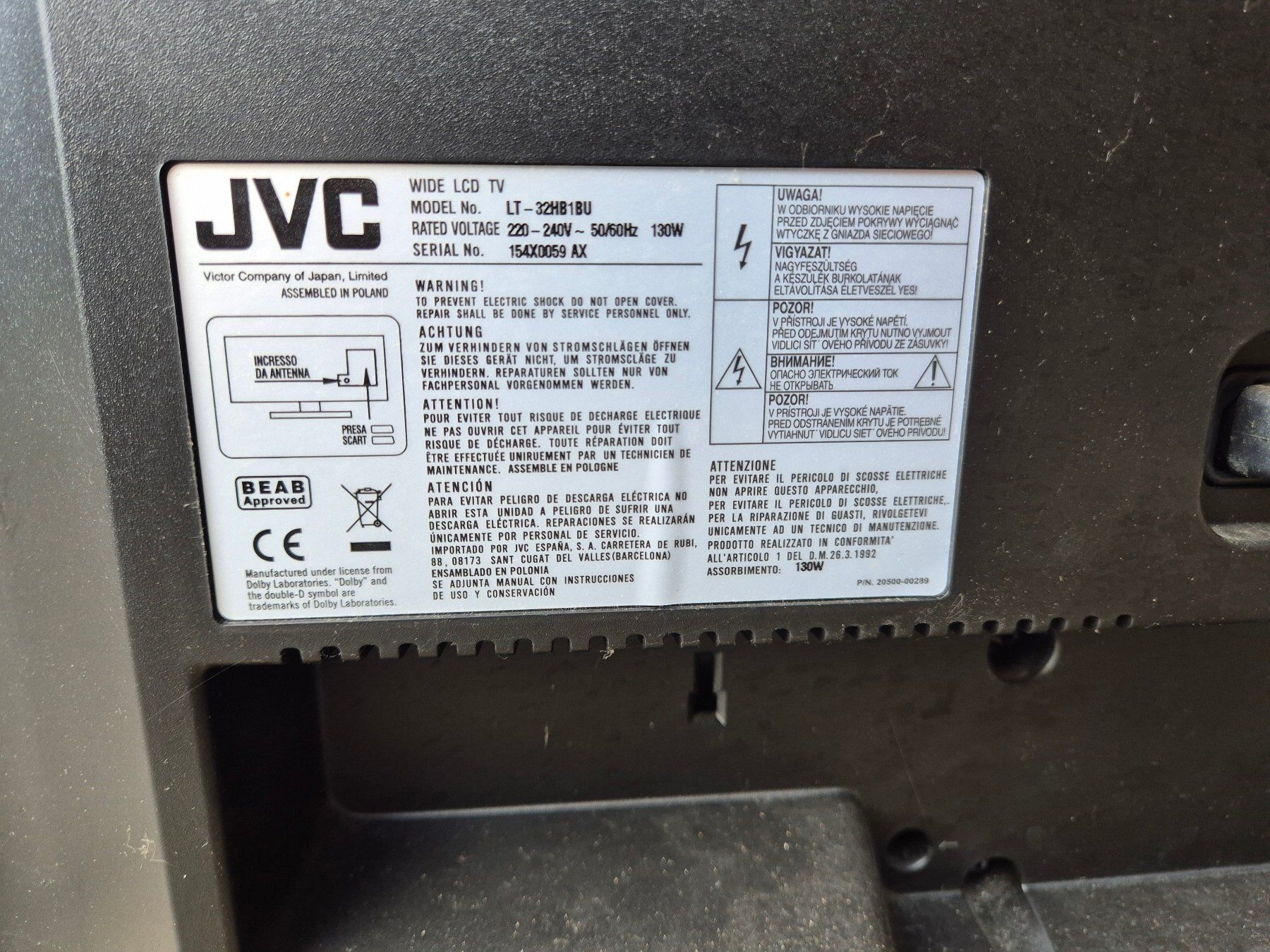 JVC Fernseher: TV JVC LCD LT32 HB1BU – Gebraucht aus Kerzers von Rtvjohner 1