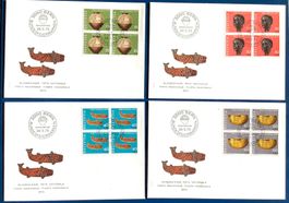 1973 - Pro Patria FDC Viererblöcke Satz